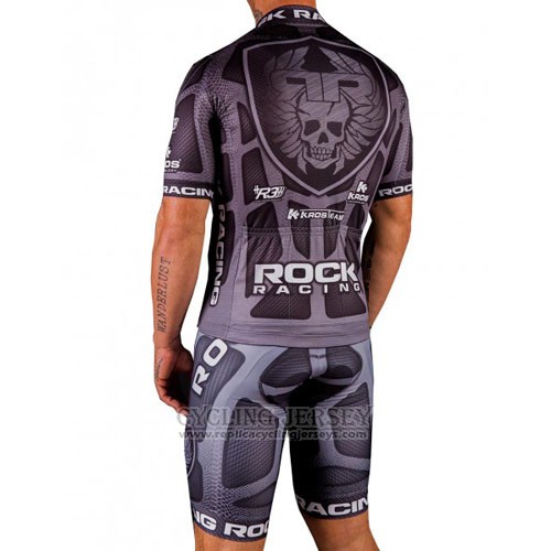 2016 Cycling Jersey Rock Racing Marron Short Sleeve and Bib Short